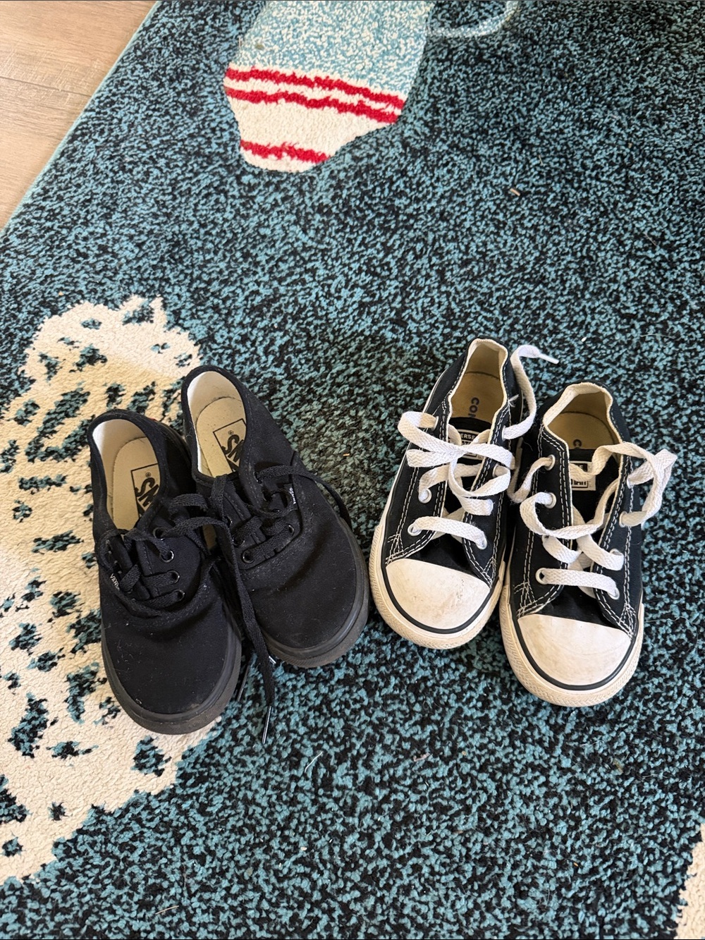 Converse Kids Black Low-Top Canvas Sneakers with White Accents